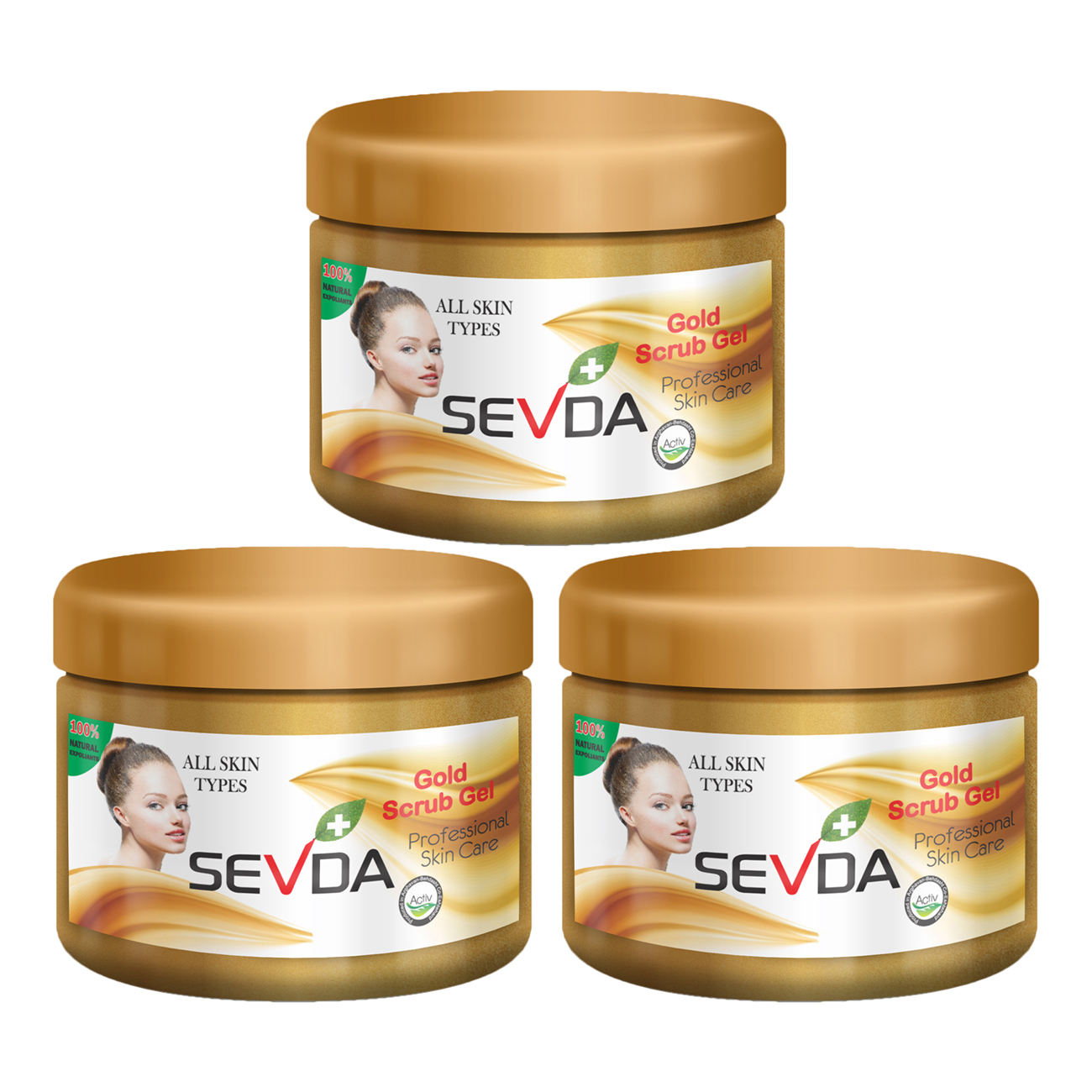 ژل لایه بردار سودا مدل gold حجم 250 میلی لیتر مجموعه 3 عددی